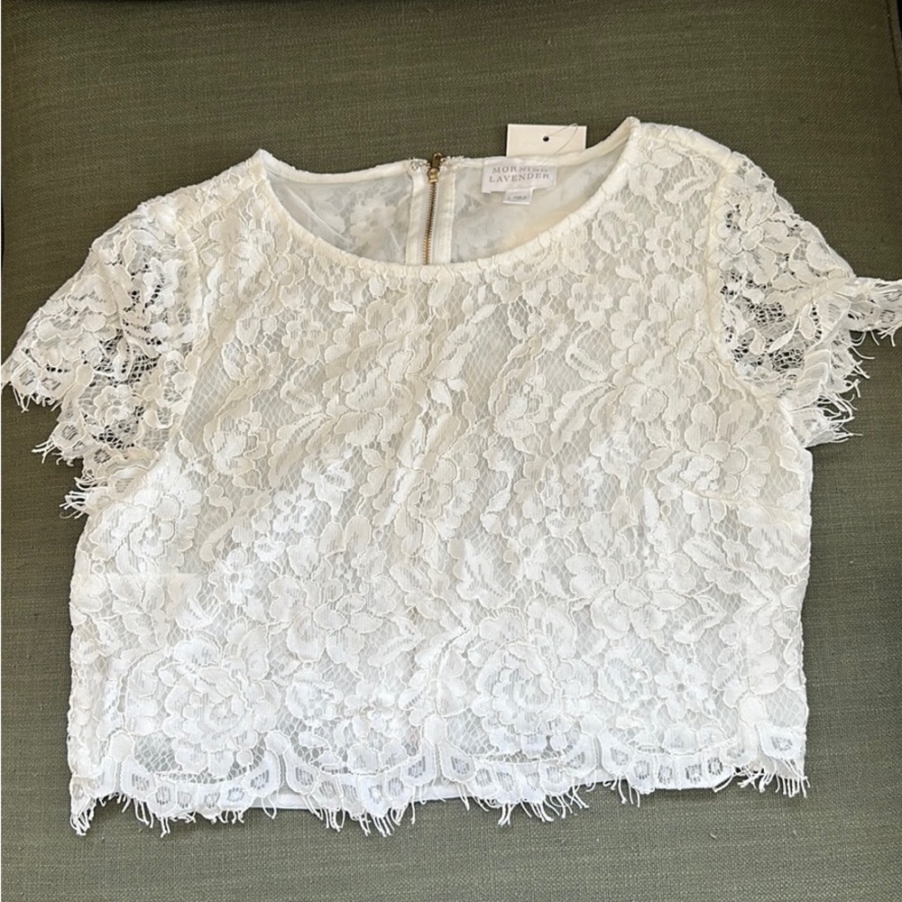 NWT White lace top